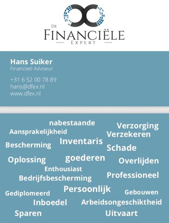 Vanaf vandaag een samenwerking gestart met Hans Suiker, heb er alle vertrouwen i...